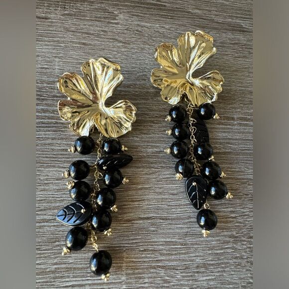 Bohemian flower earrings N560 - Picture 3 of 5